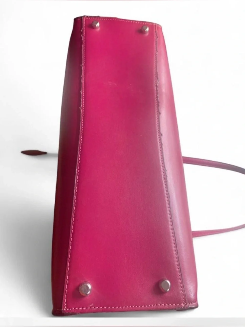 Coach Nina leather tote bag pink fuschia preppy luxury work